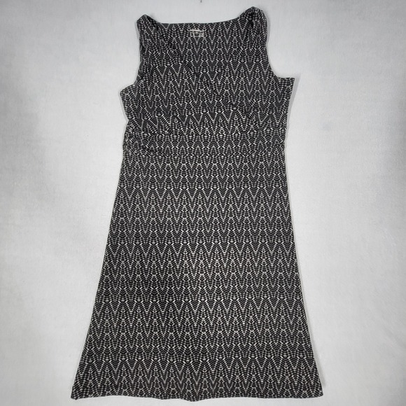 Eddie Bauer Travex Dress Knit Julia Sleeveless Black White XL Womens - Picture 1 of 12
